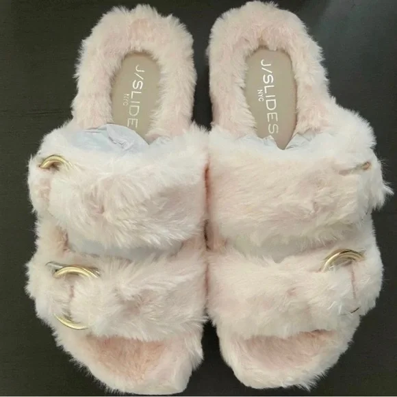 J/SLIDES Shoes Jslides Womens Bree Faux Fur Slides Poshmark